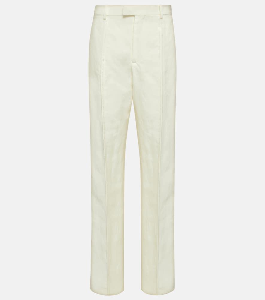 bottega veneta linen straight pants