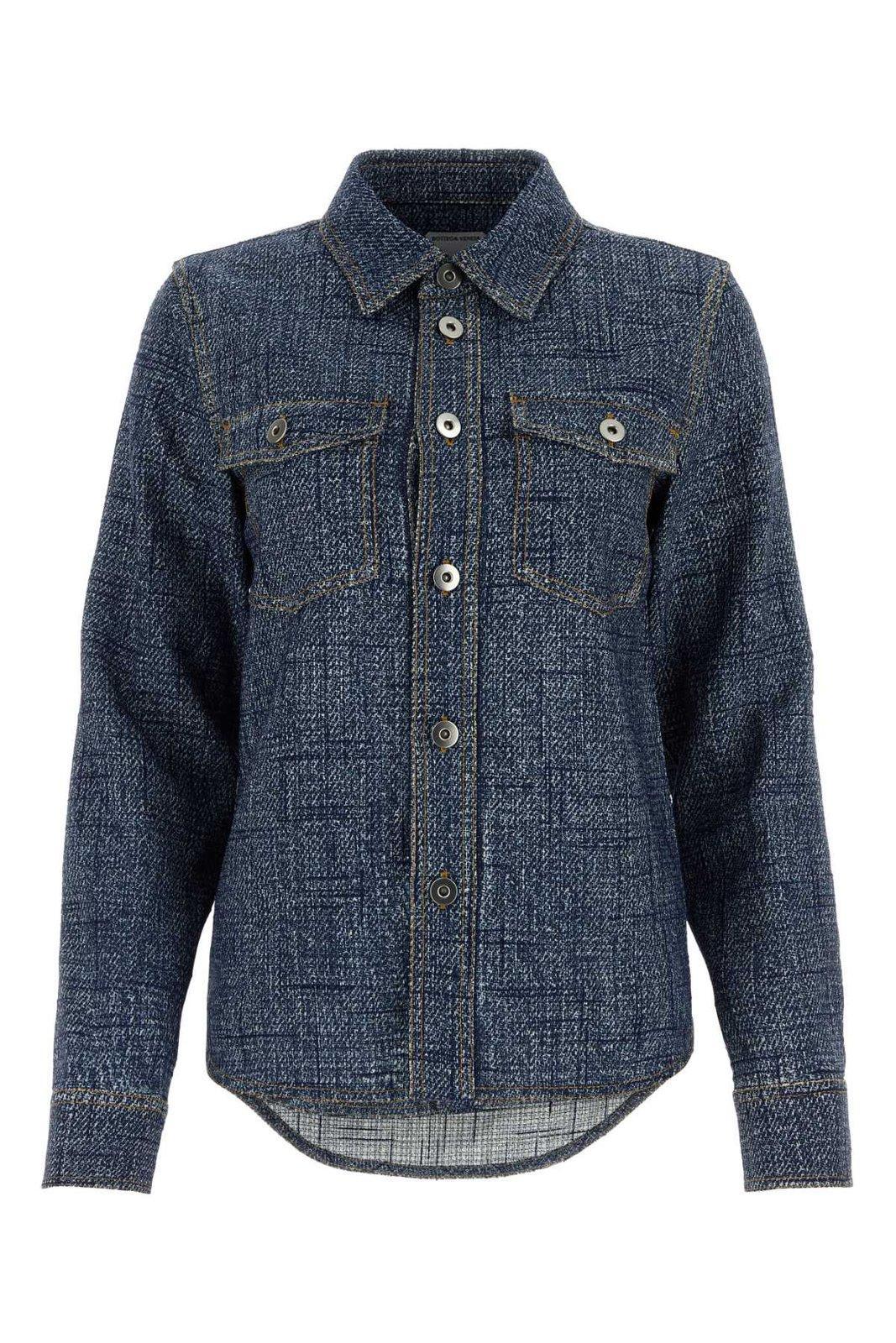 bottega veneta long sleeved buttoned shirt