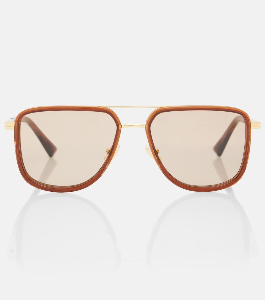 bottega veneta metal combi aviator sunglasses