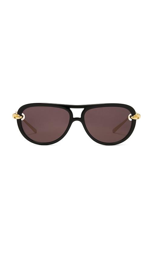 bottega veneta new knot sunglasses in black.