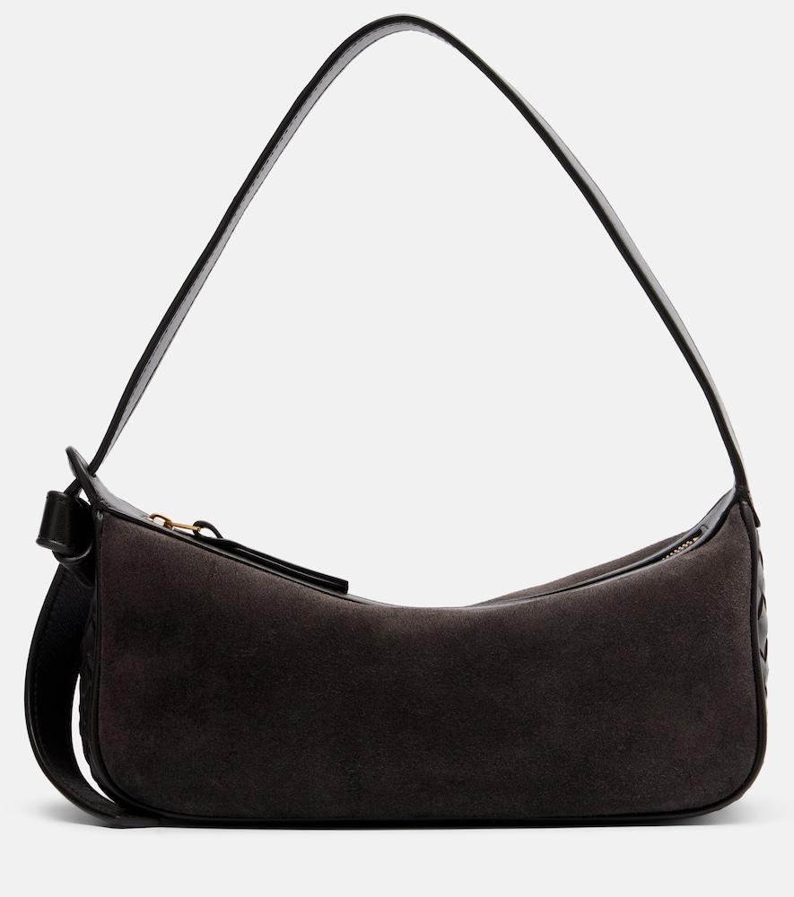 bottega veneta nodo small suede shoulder bag