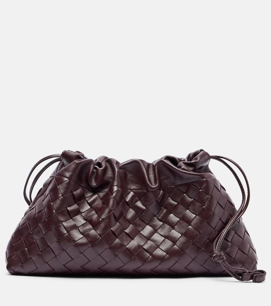 bottega veneta notte intrecciato small leather pouch