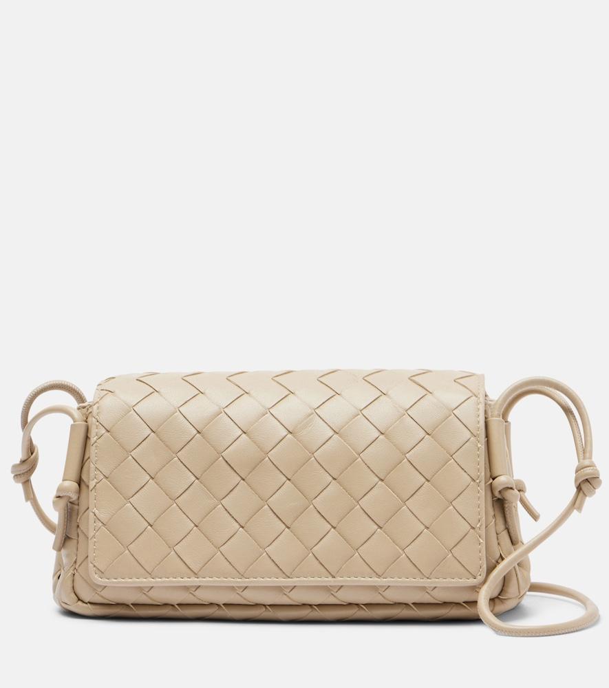 bottega veneta notturno intrecciato leather crossbody bag
