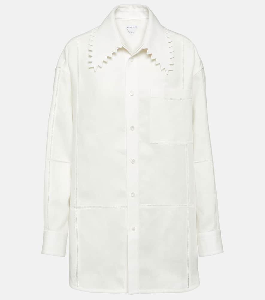 bottega veneta oversized linen shirt