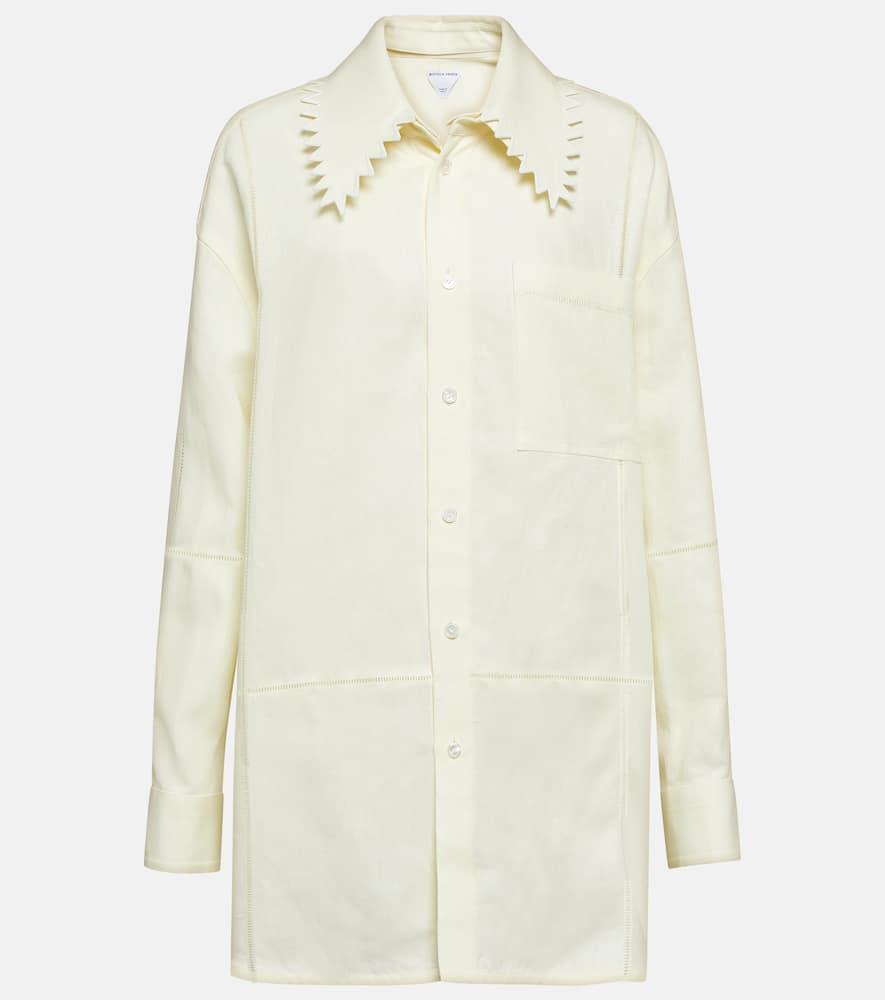 bottega veneta oversized linen shirt