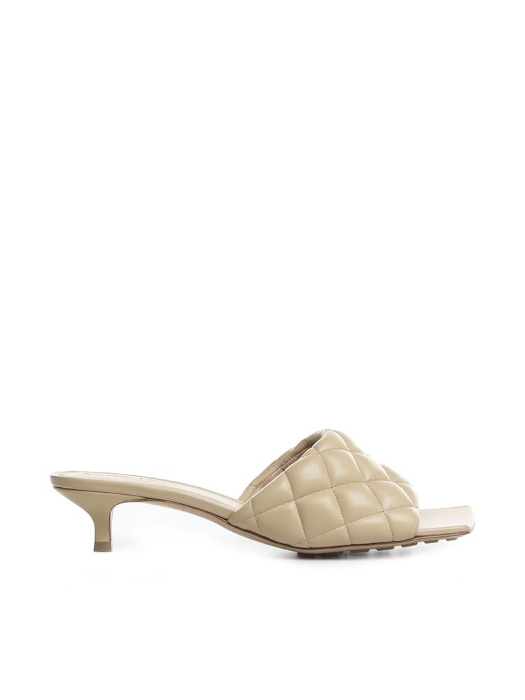 bottega veneta padded heeled sandals