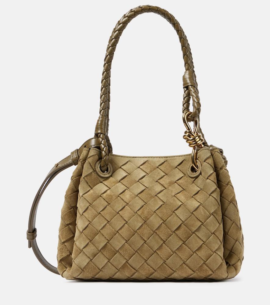 bottega veneta parachute small suede shoulder bag