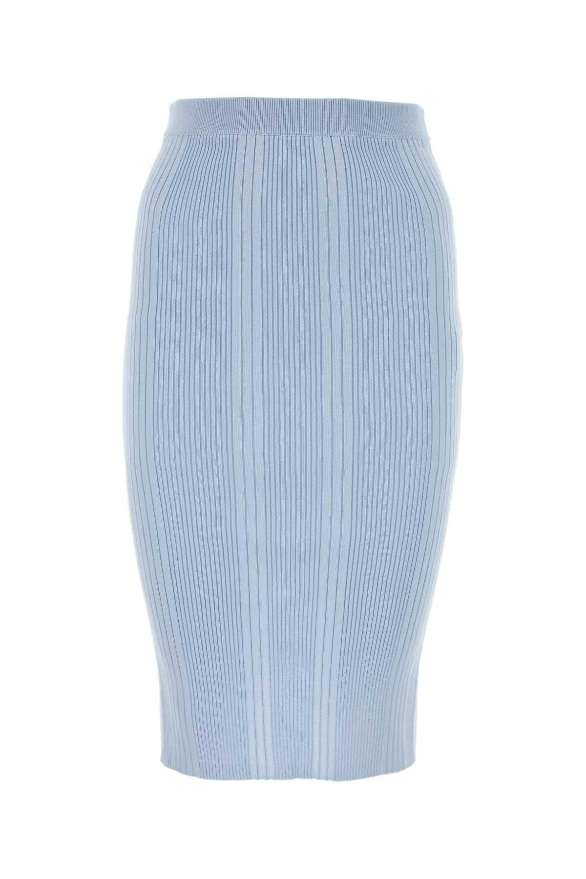 bottega veneta pastel light-blue cotton skirt