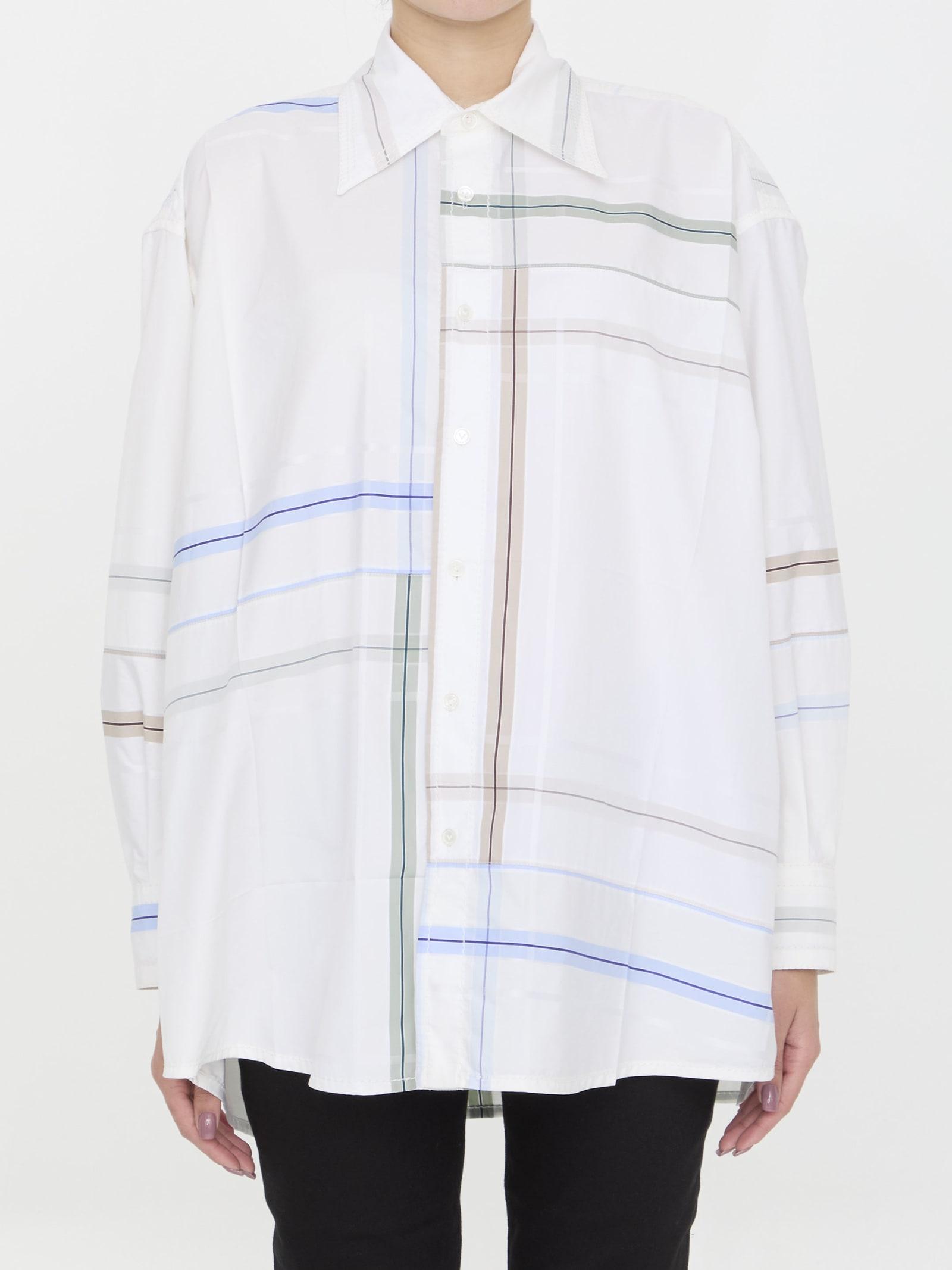 bottega veneta patchwork cotton shirt