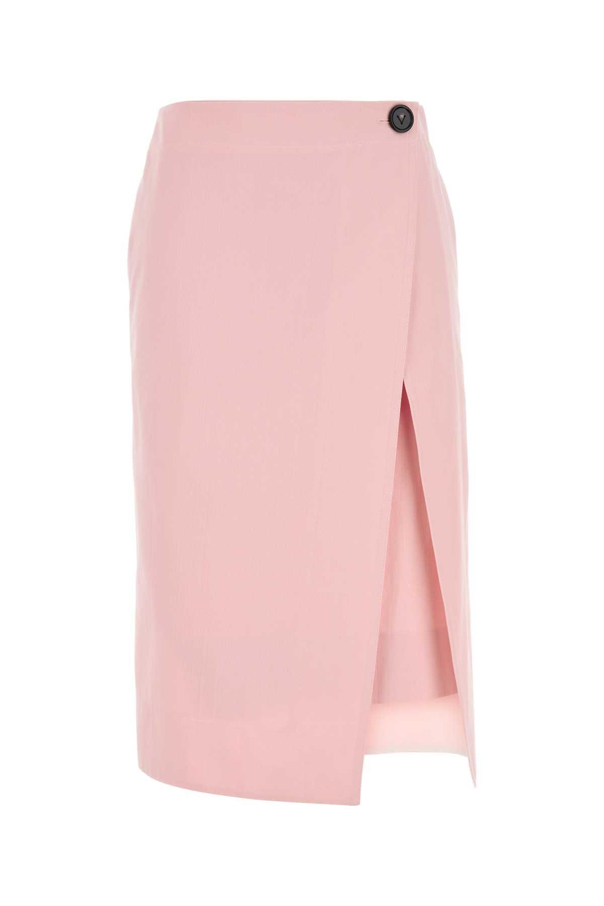 bottega veneta pink twill skirt