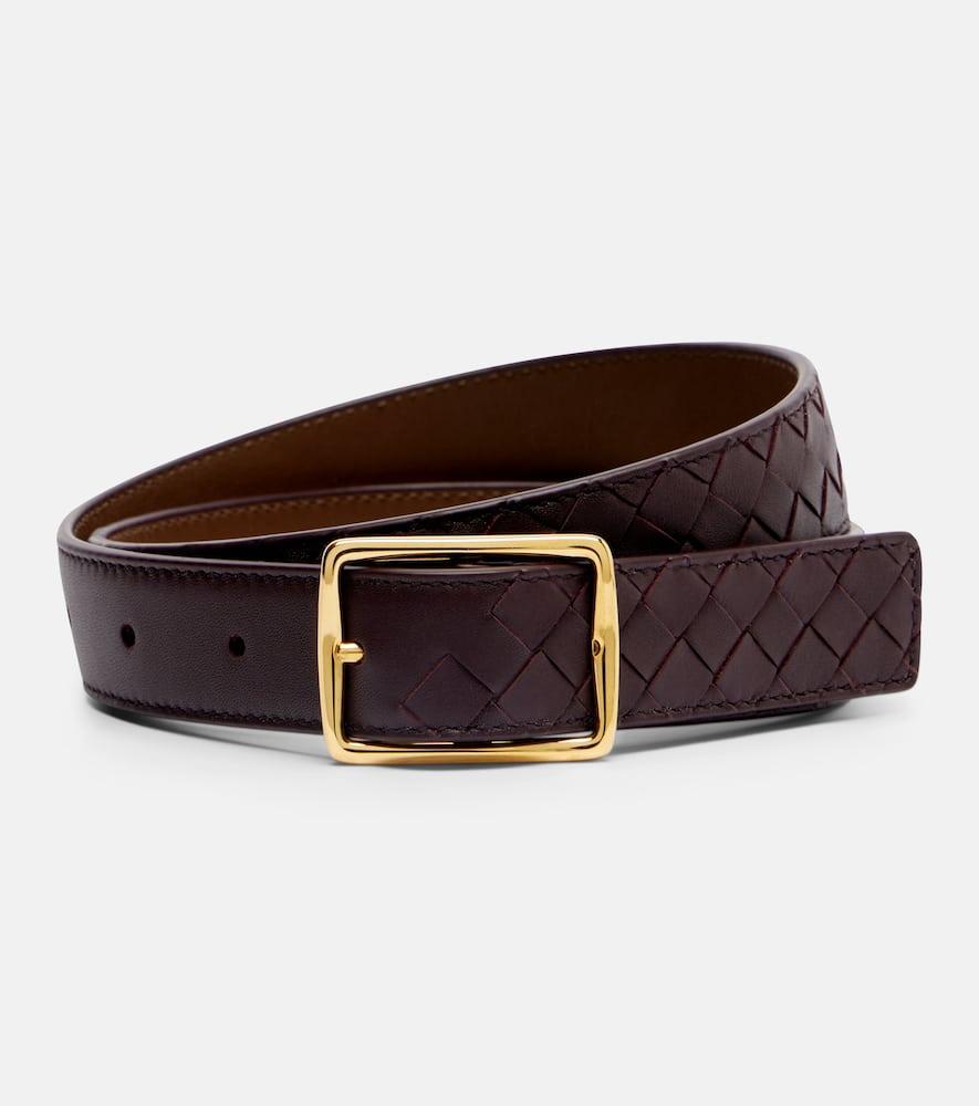 bottega veneta reverso leather belt