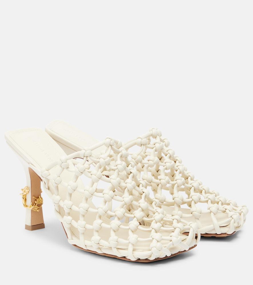 bottega veneta riva 90 woven leather mules