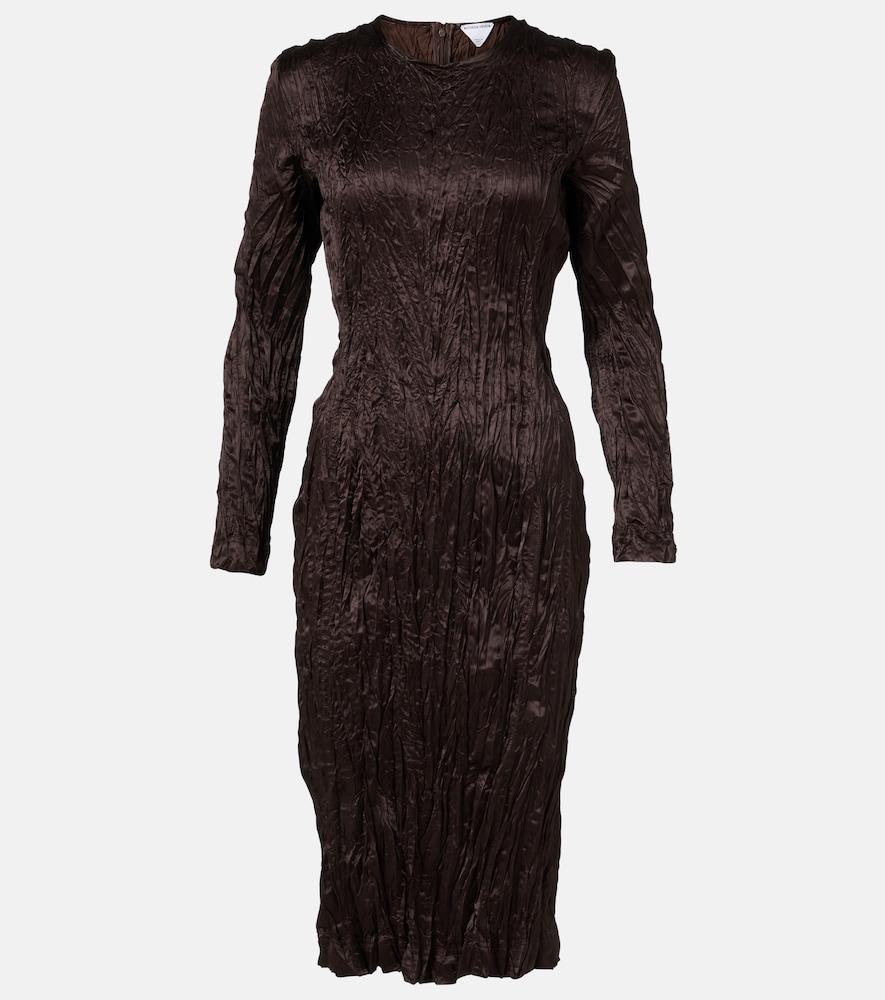 bottega veneta satin midi dress