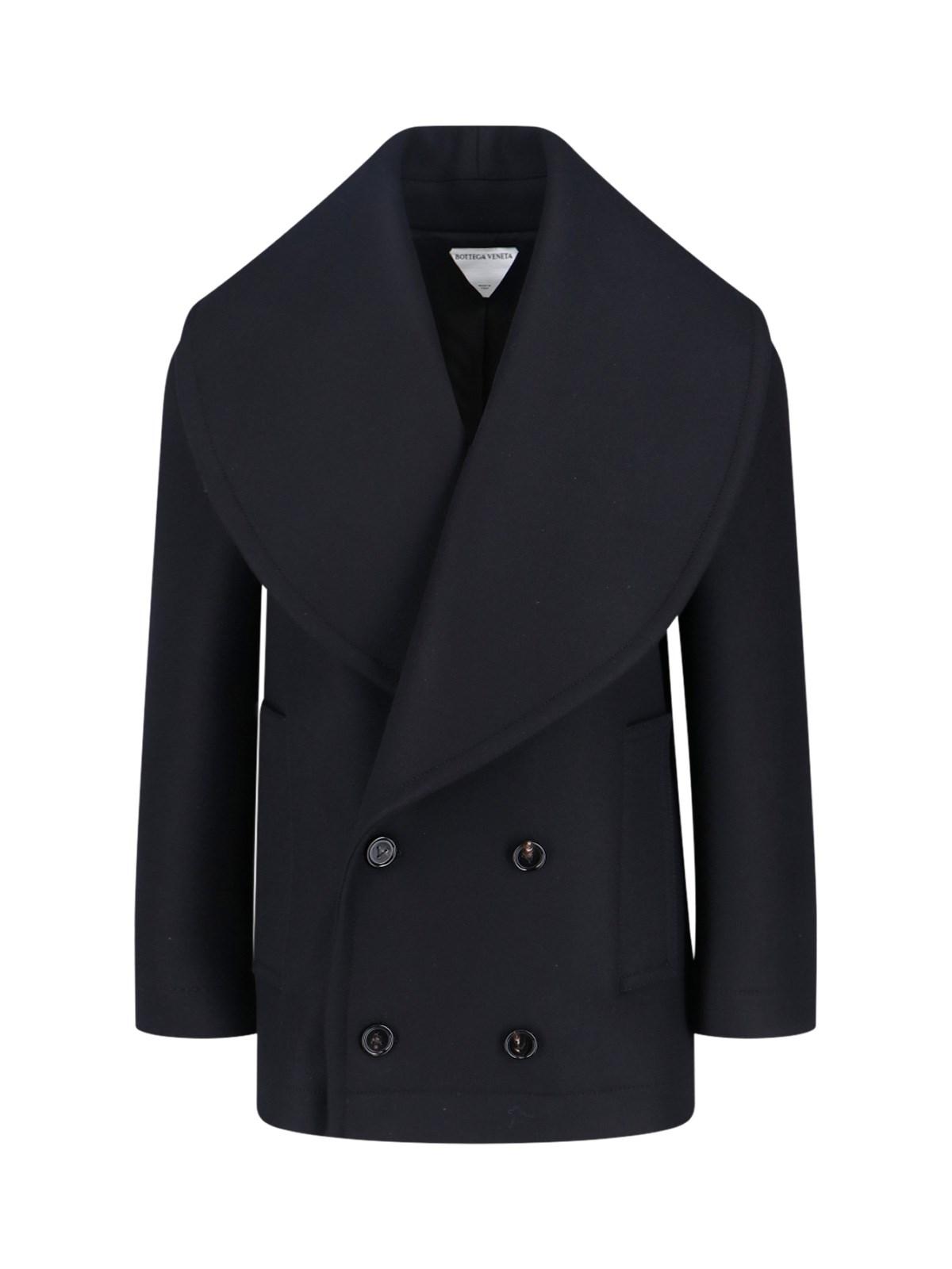 bottega veneta short double-breasted coat
