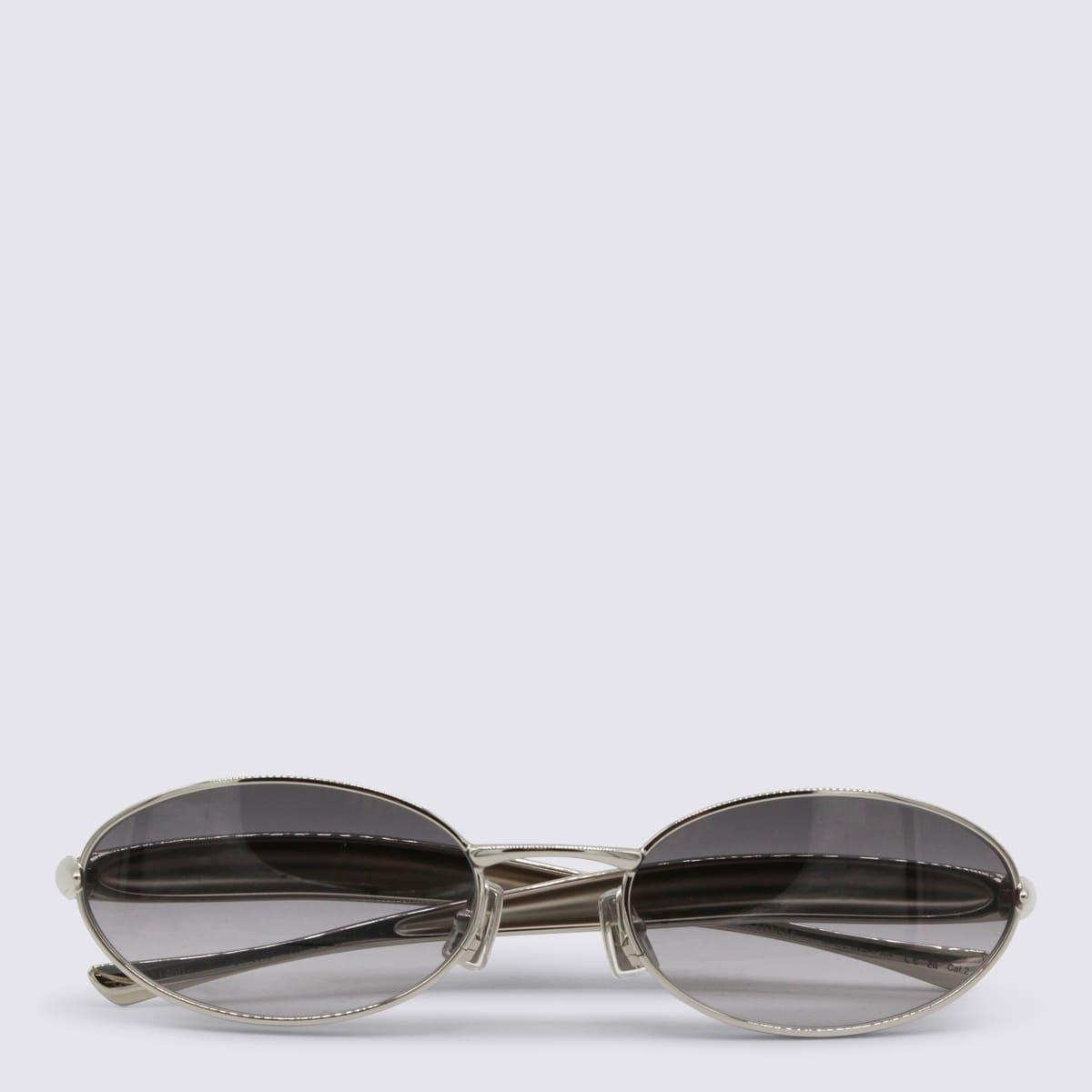 bottega veneta silver metal sunglass