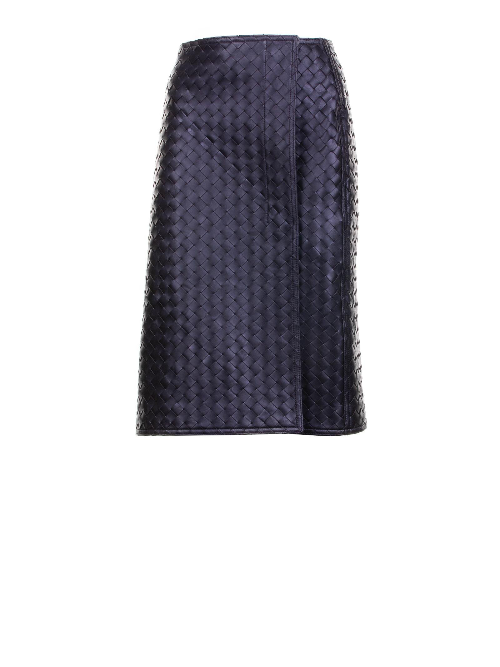 bottega veneta skirts fondente lamb leather - women