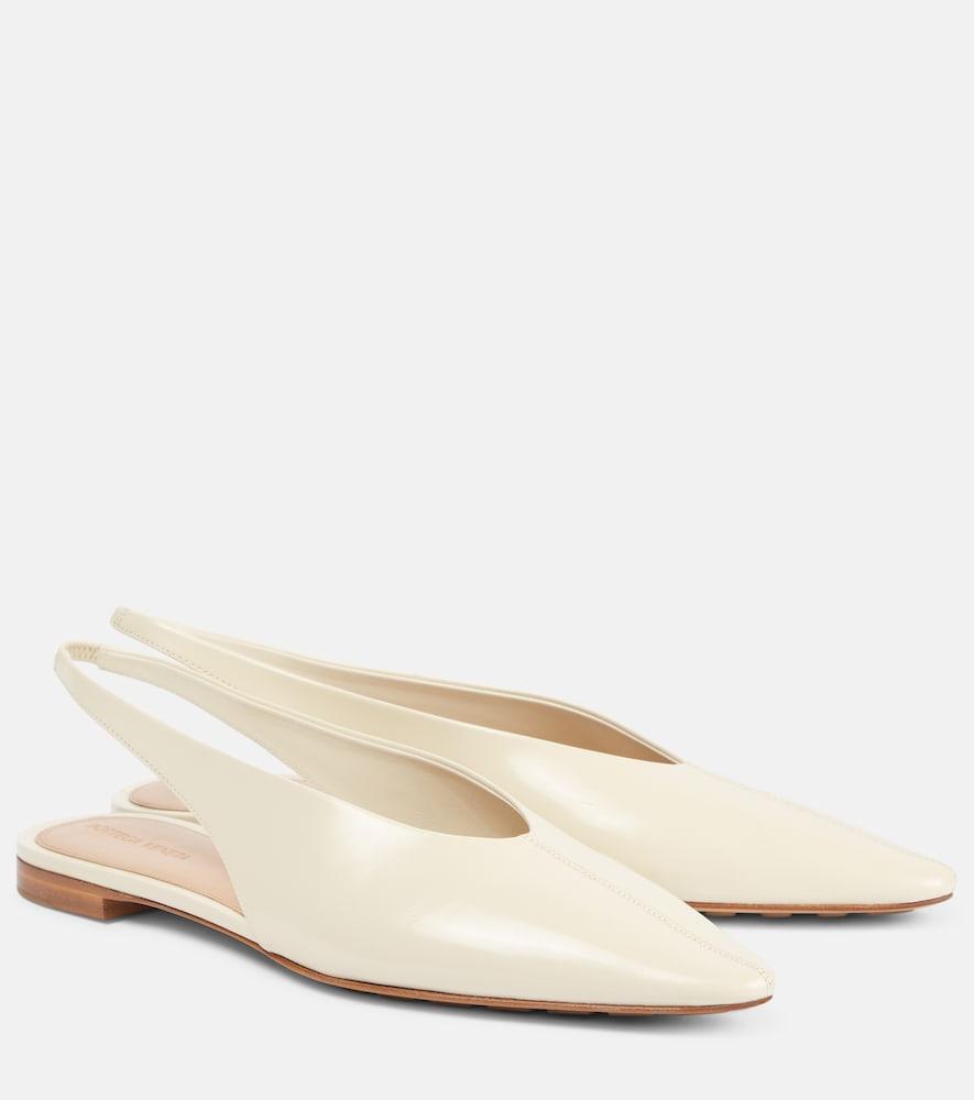 bottega veneta sofia leather slingback flats