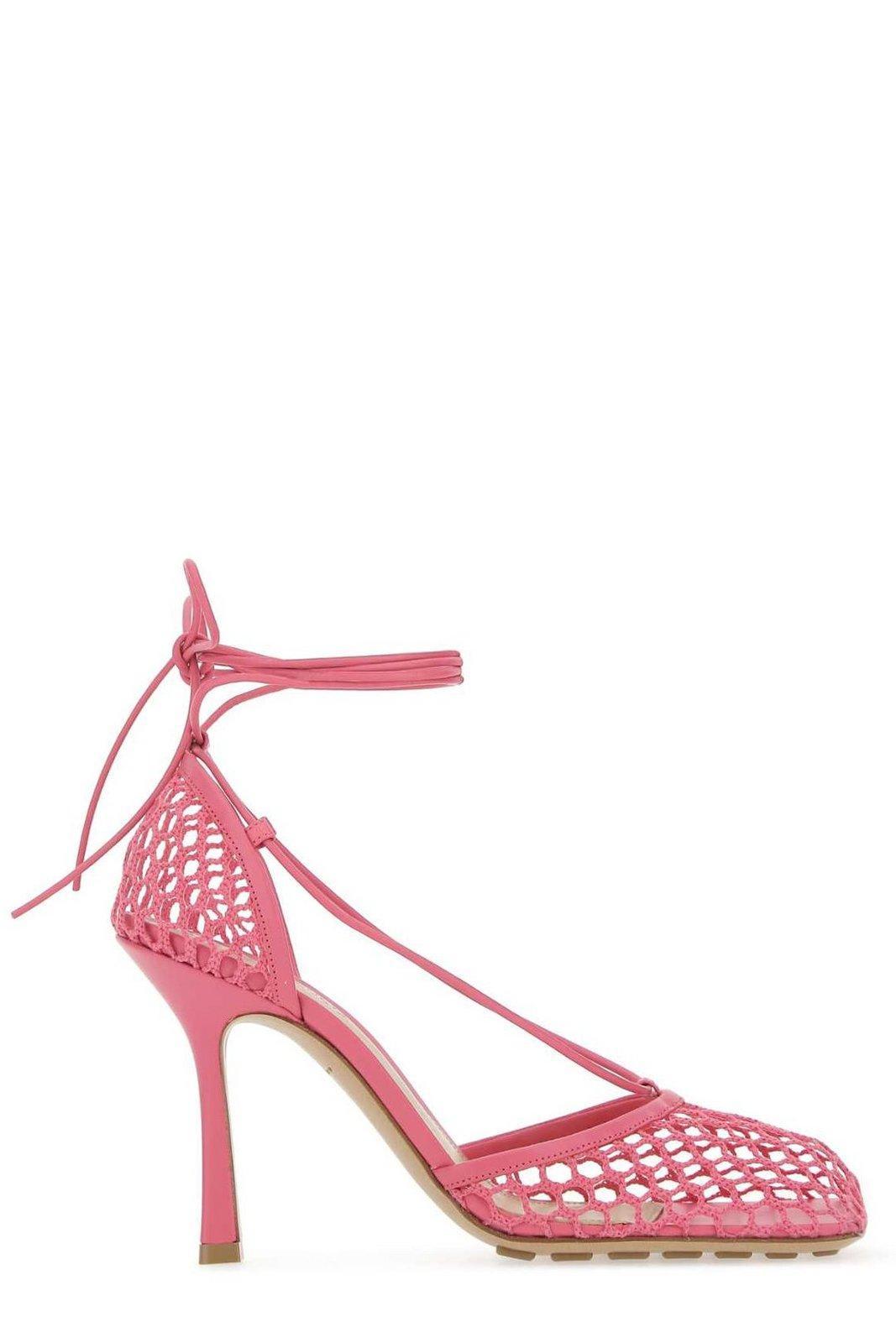 bottega veneta stretch lace-up sandals