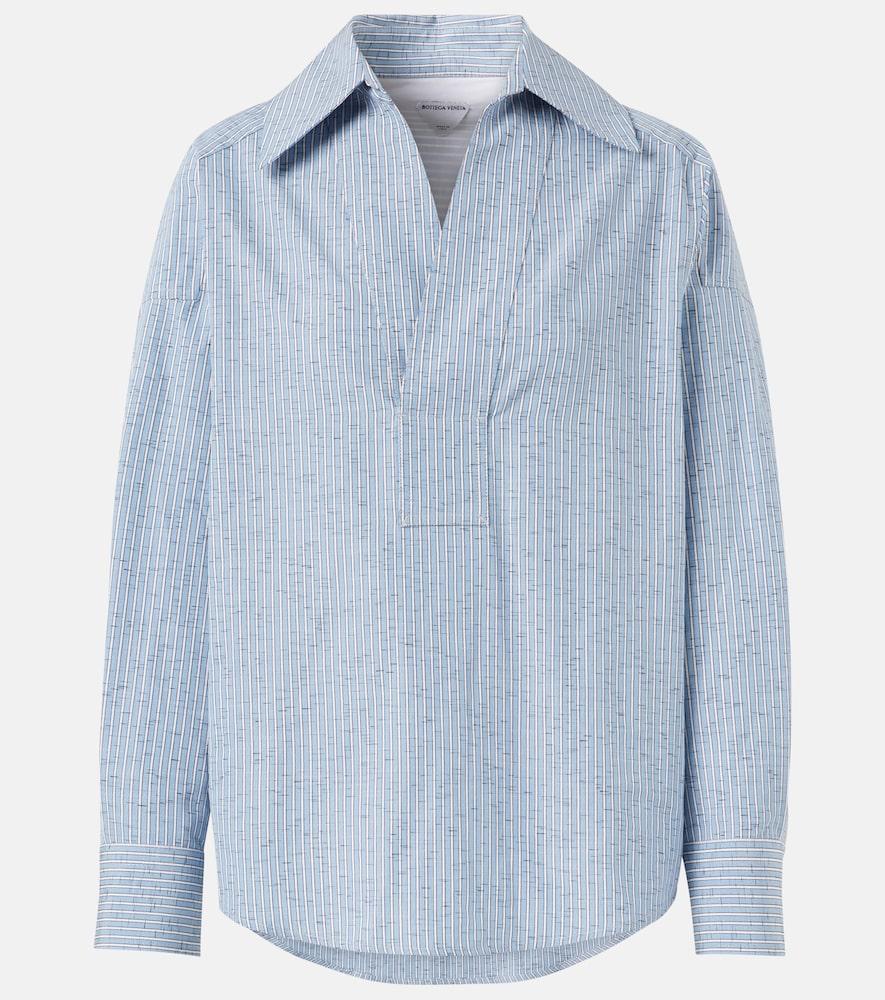 bottega veneta striped cotton and linen