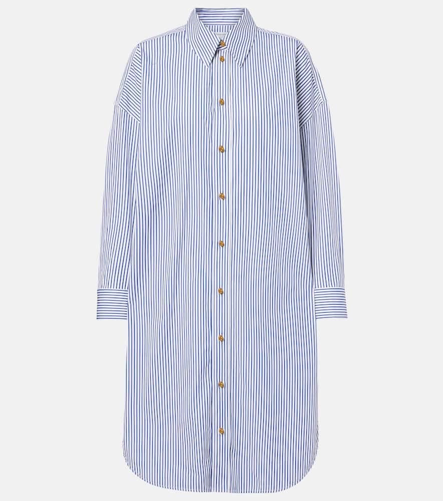 bottega veneta striped cotton poplin shirt