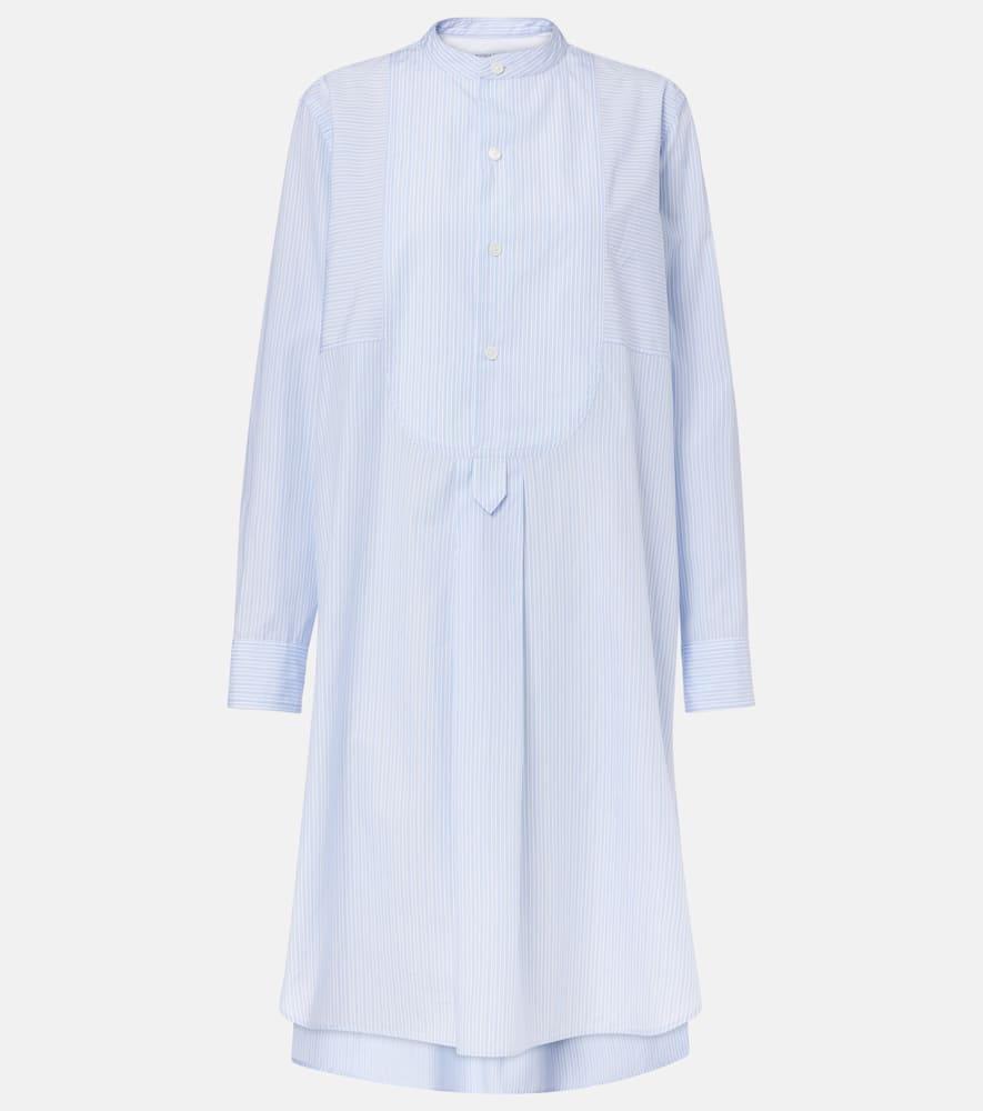 bottega veneta striped cotton shirt dress