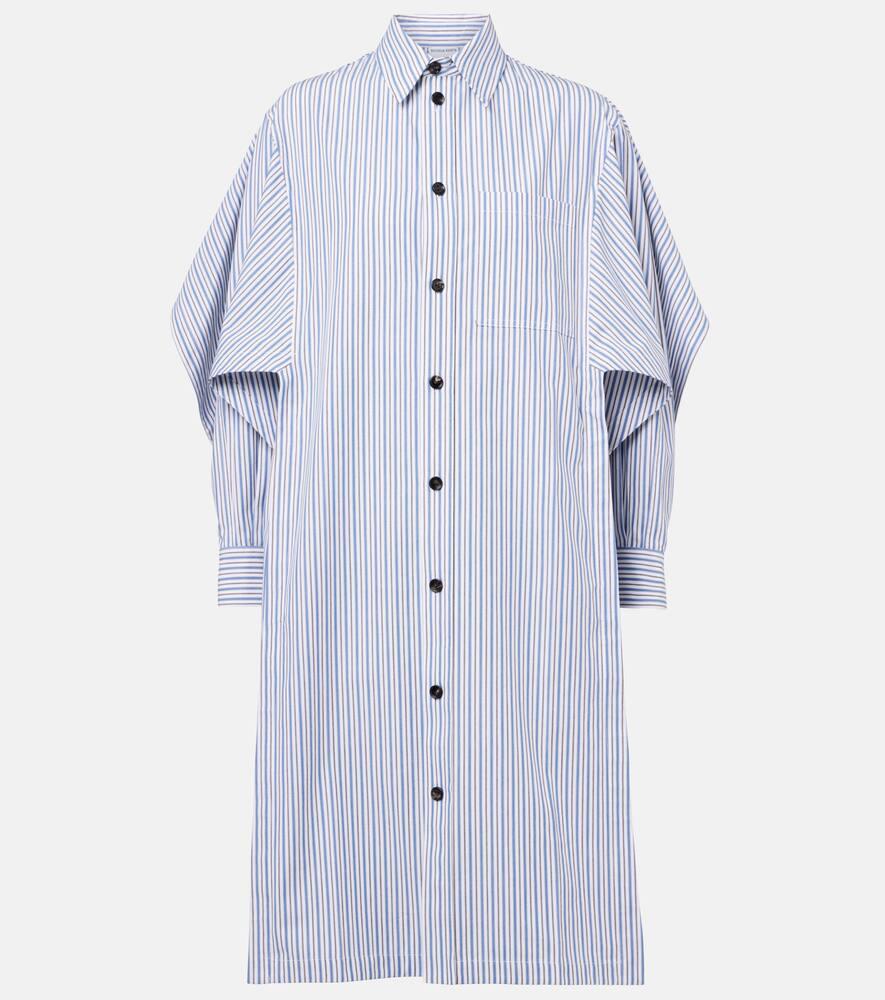 bottega veneta striped cotton shirt dress