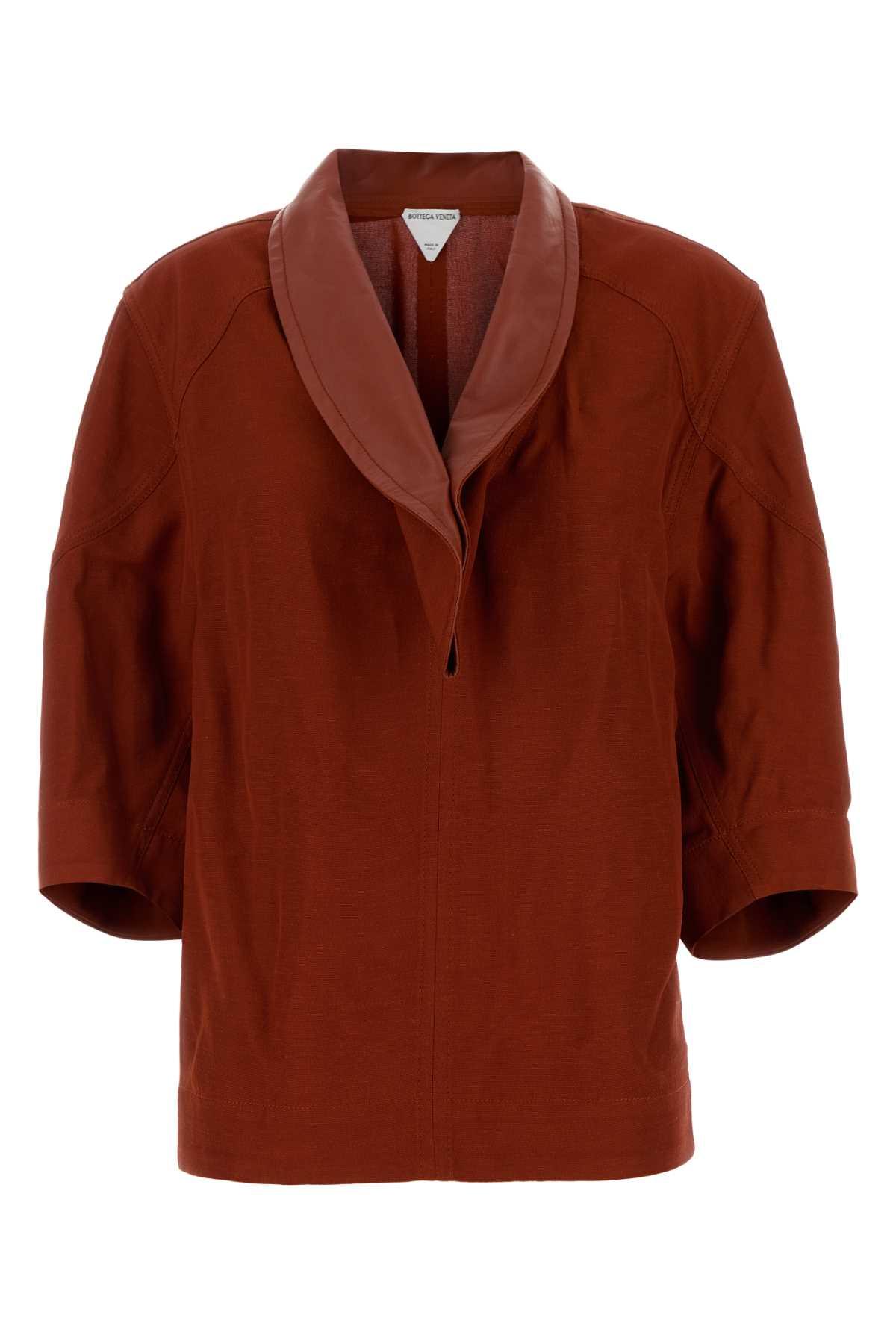 bottega veneta tiziano red viscose blend blouse
