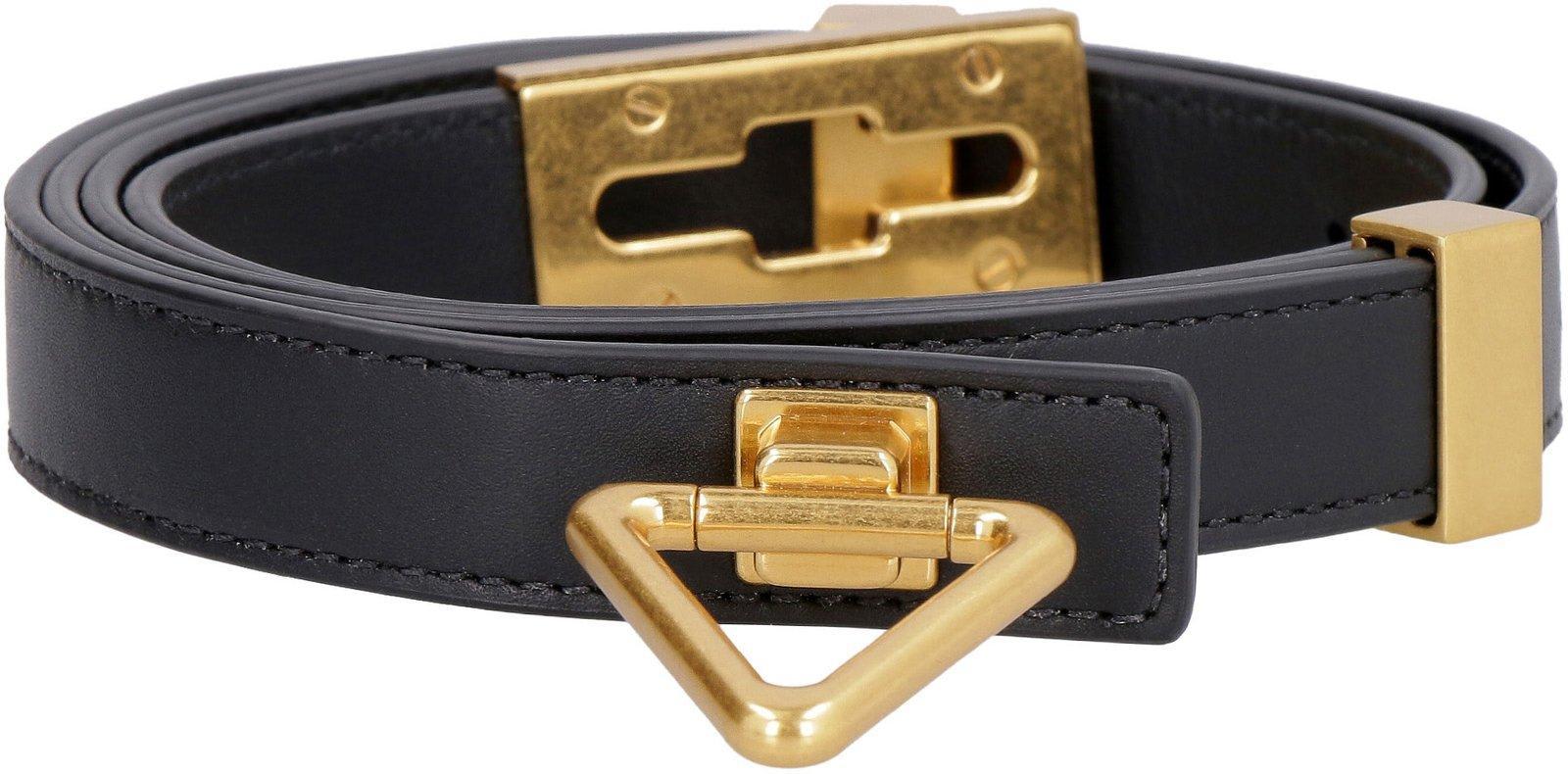bottega veneta triangle buckle belt