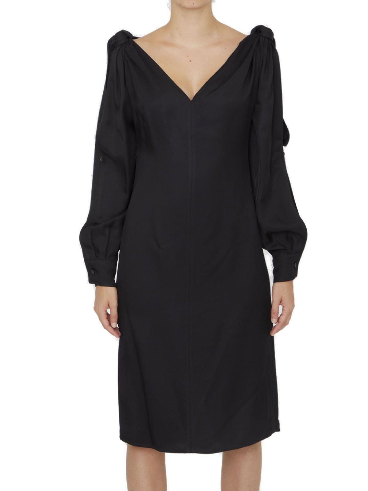 bottega veneta viscose midi dress