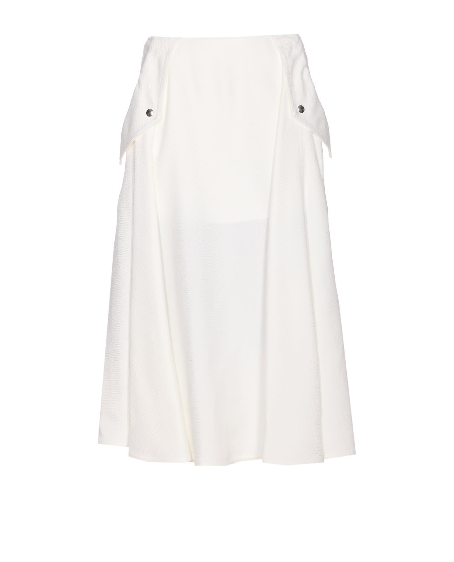 bottega veneta viscose pleated skirt