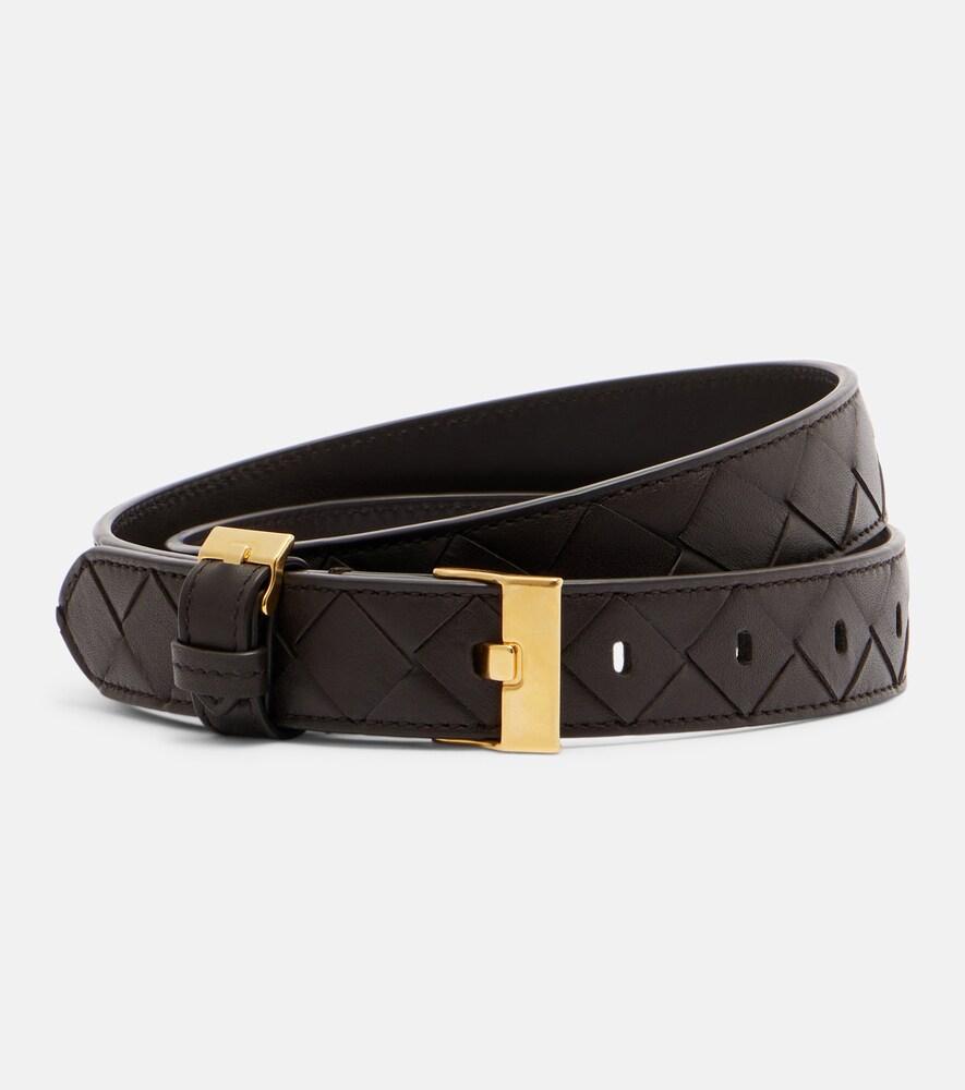 bottega veneta watch intrecciato leather belt