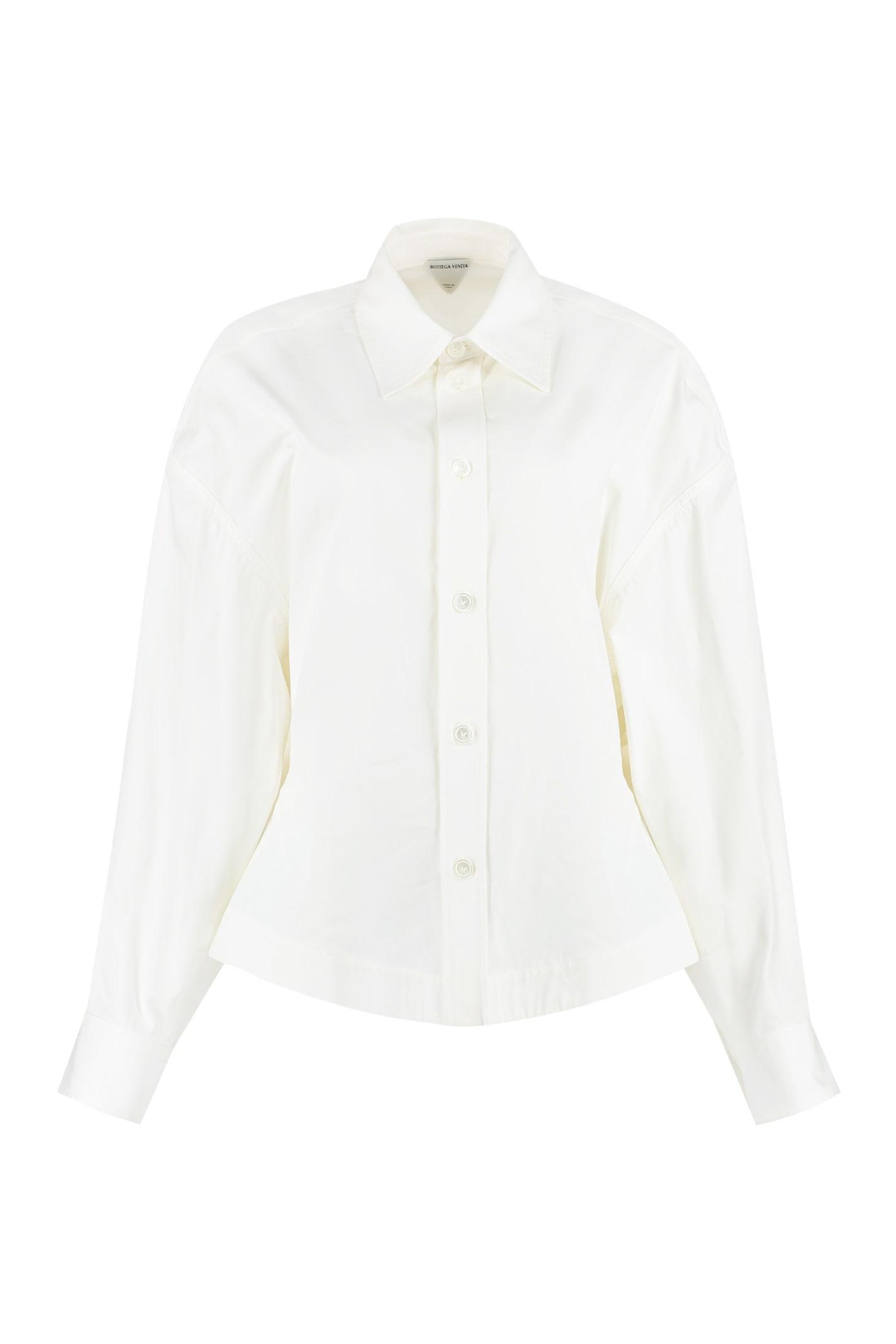 bottega veneta white cotton blend shirt