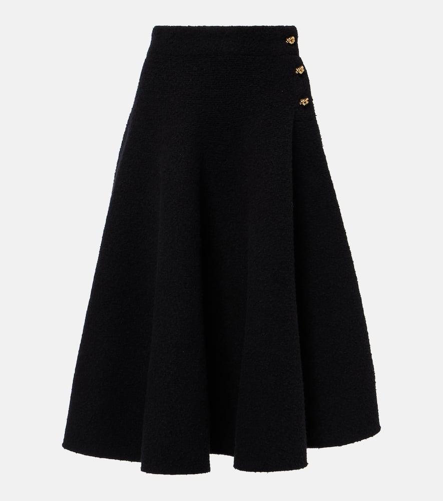 bottega veneta wool midi skirt