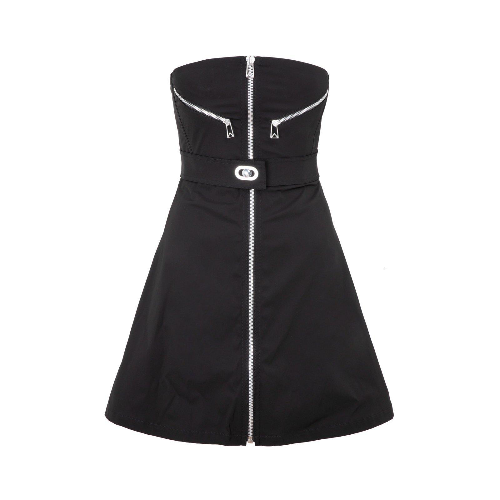 bottega veneta zipdetail strapless dress