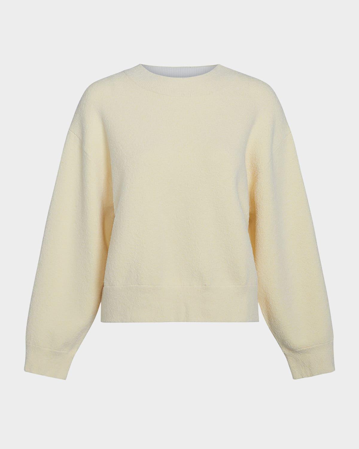 bouclé crewneck sweater