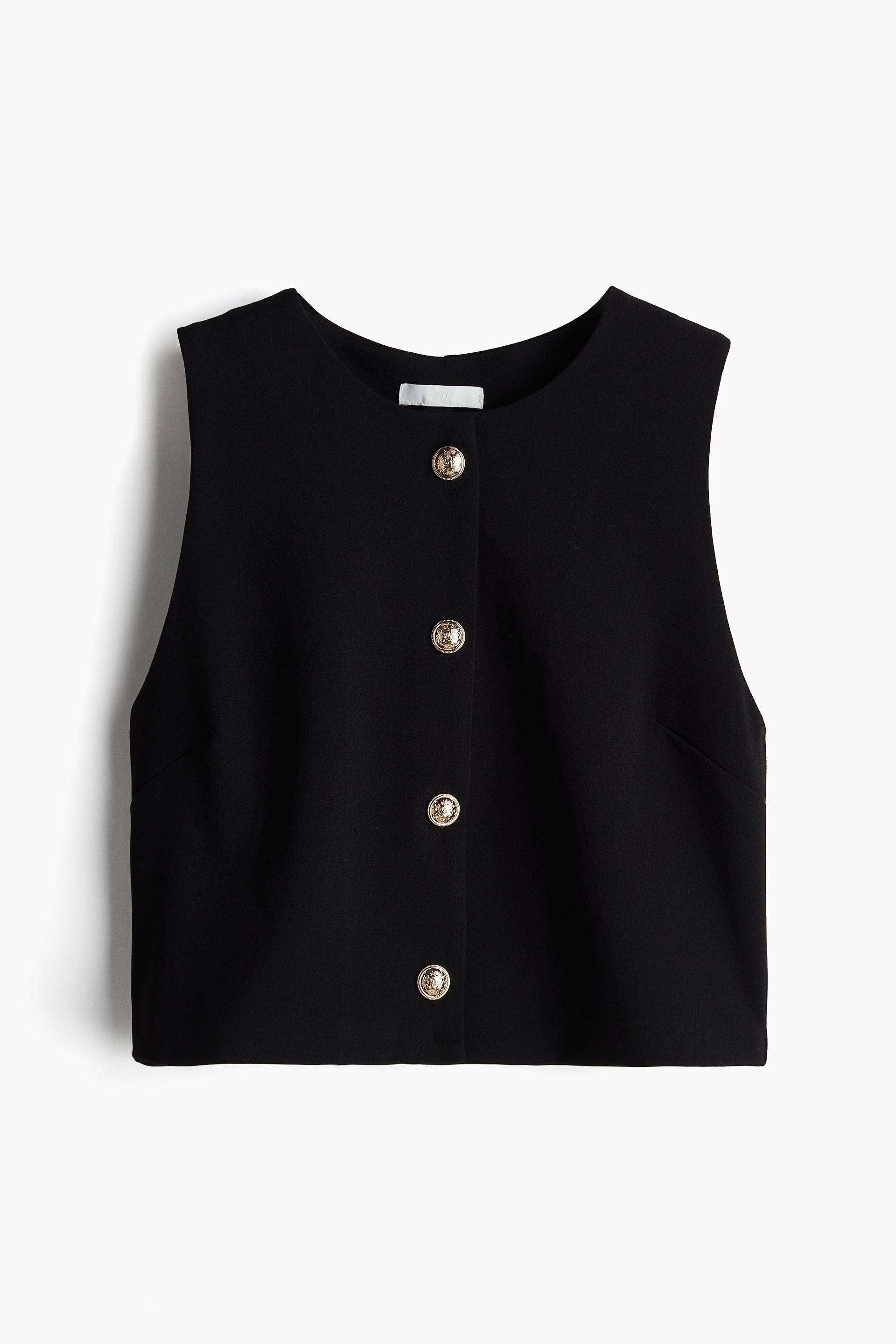 bouclé jersey vest