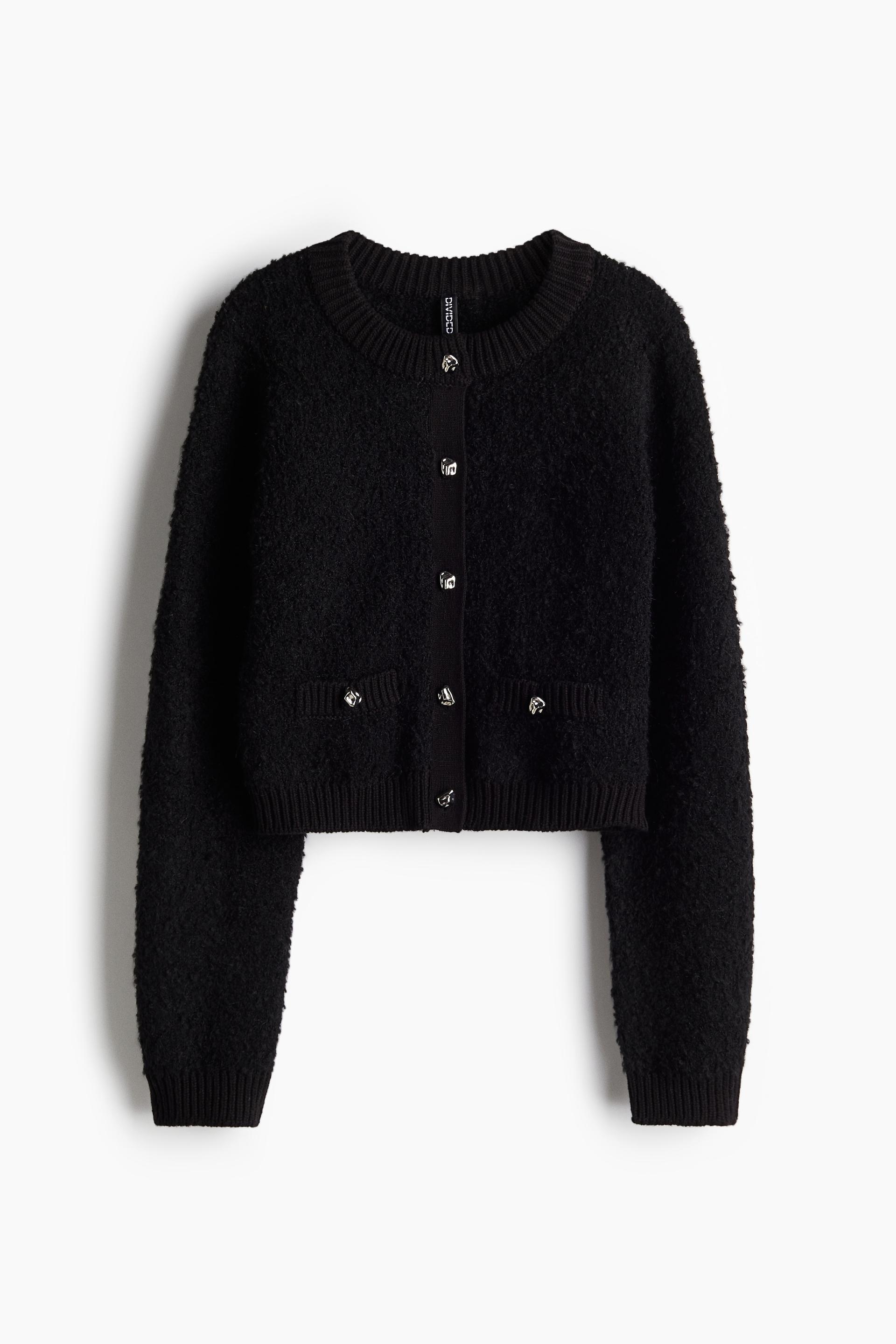 bouclé-knit cardigan