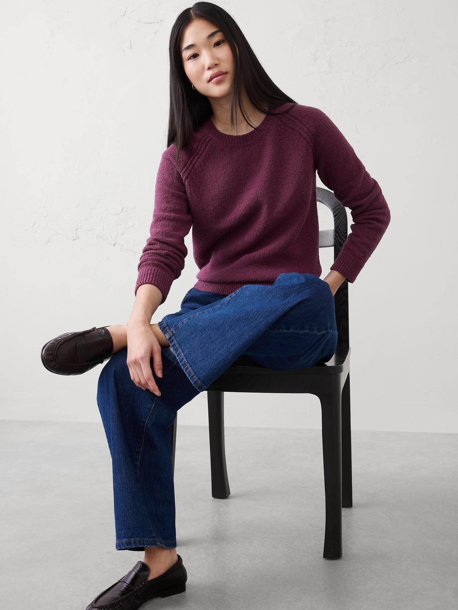 boucle raglan sweater