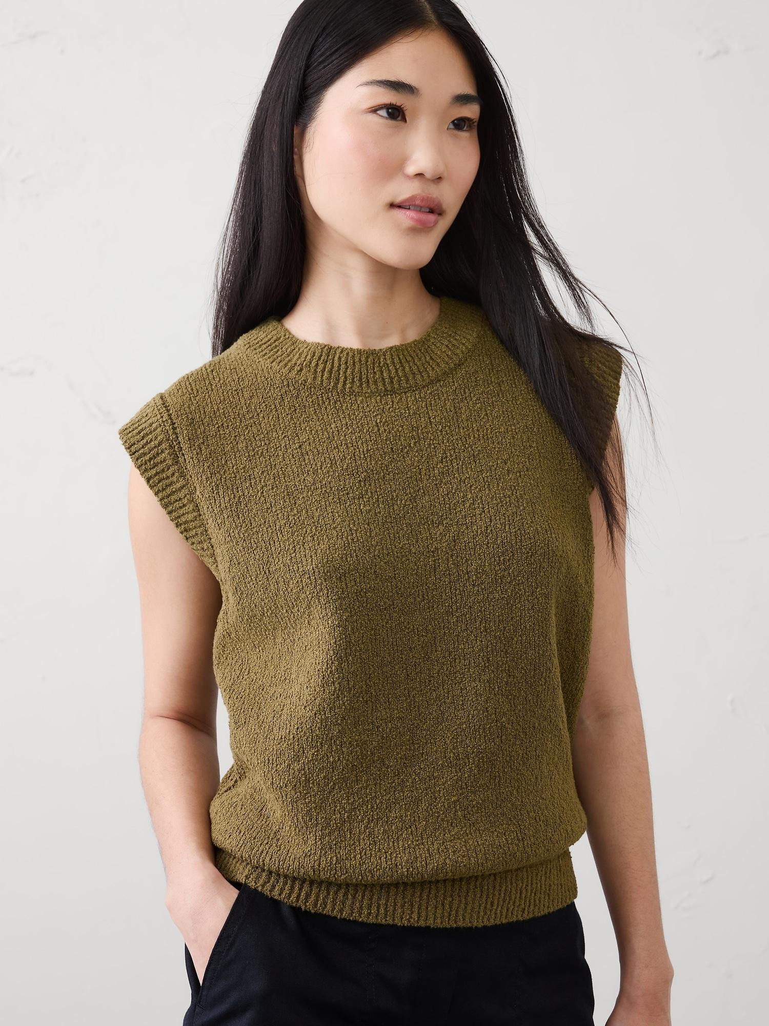 boucle sweater vest