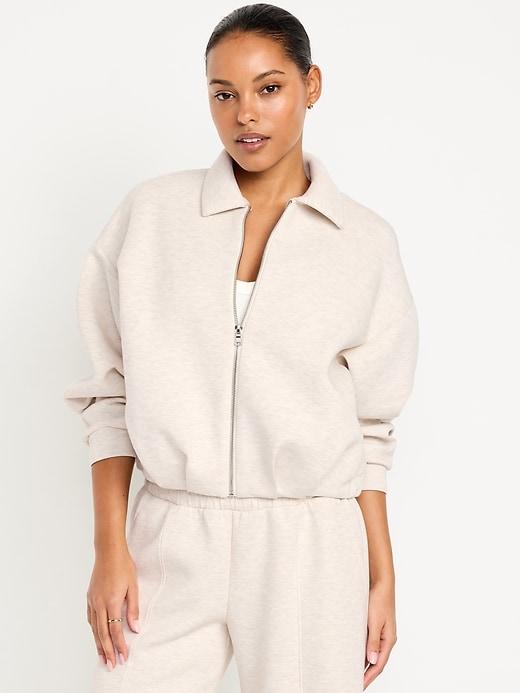 bounce fleece bomber jacket