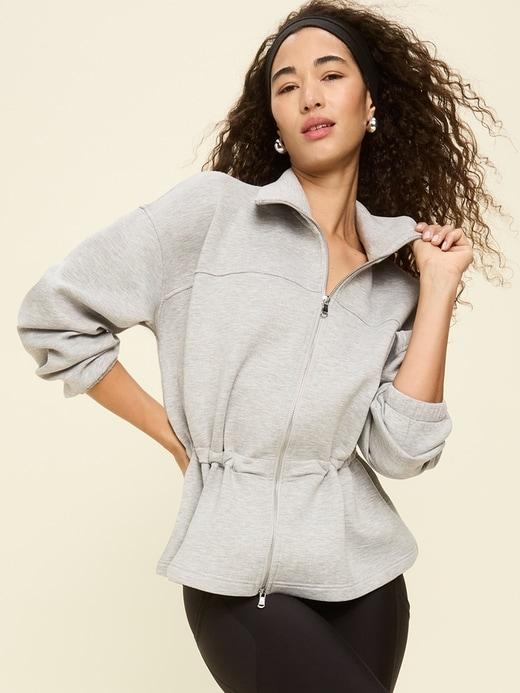 bounce fleece full-zip cinched sweatshirt