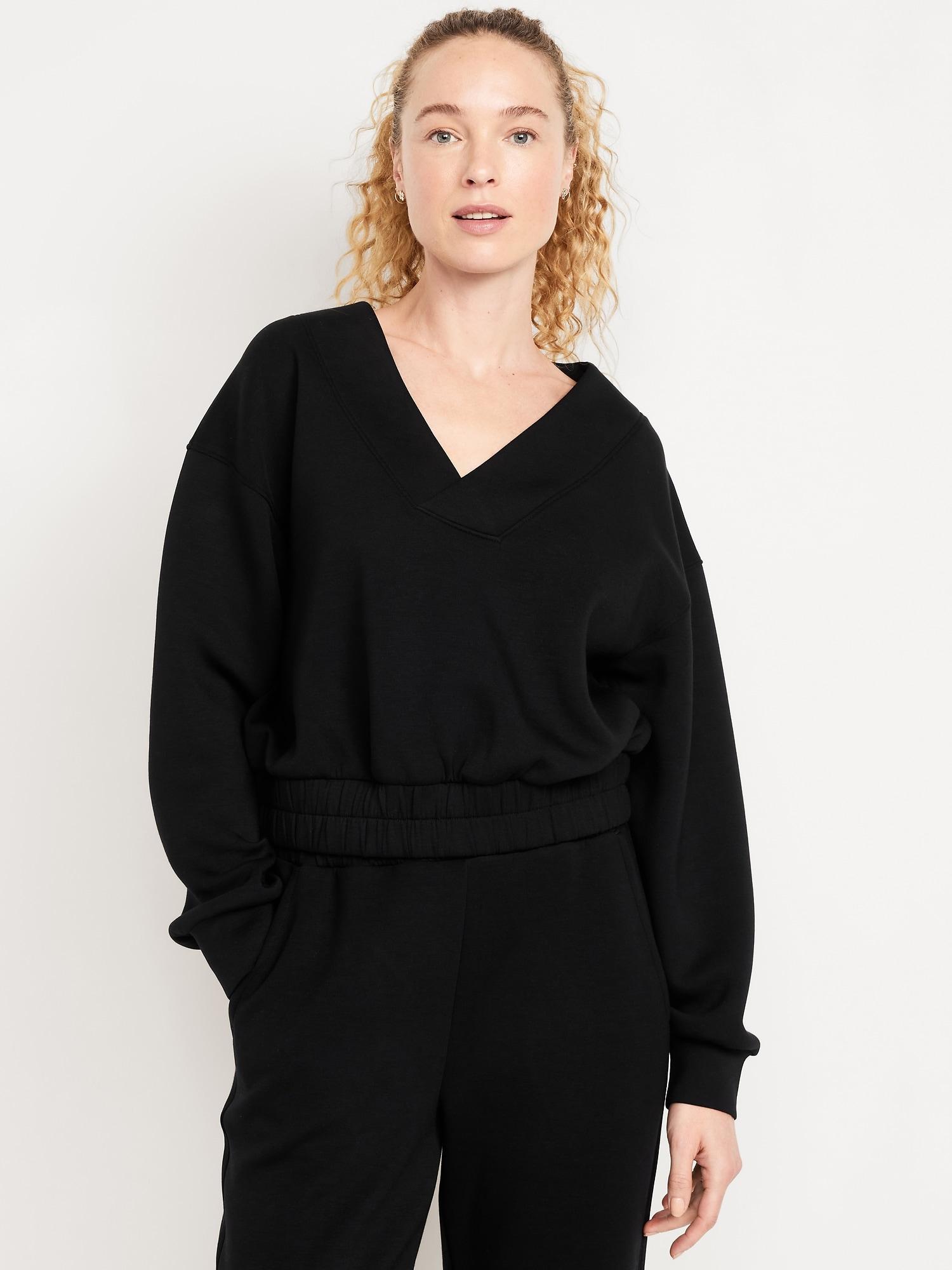 bounce fleece v-neck sweatshirt
