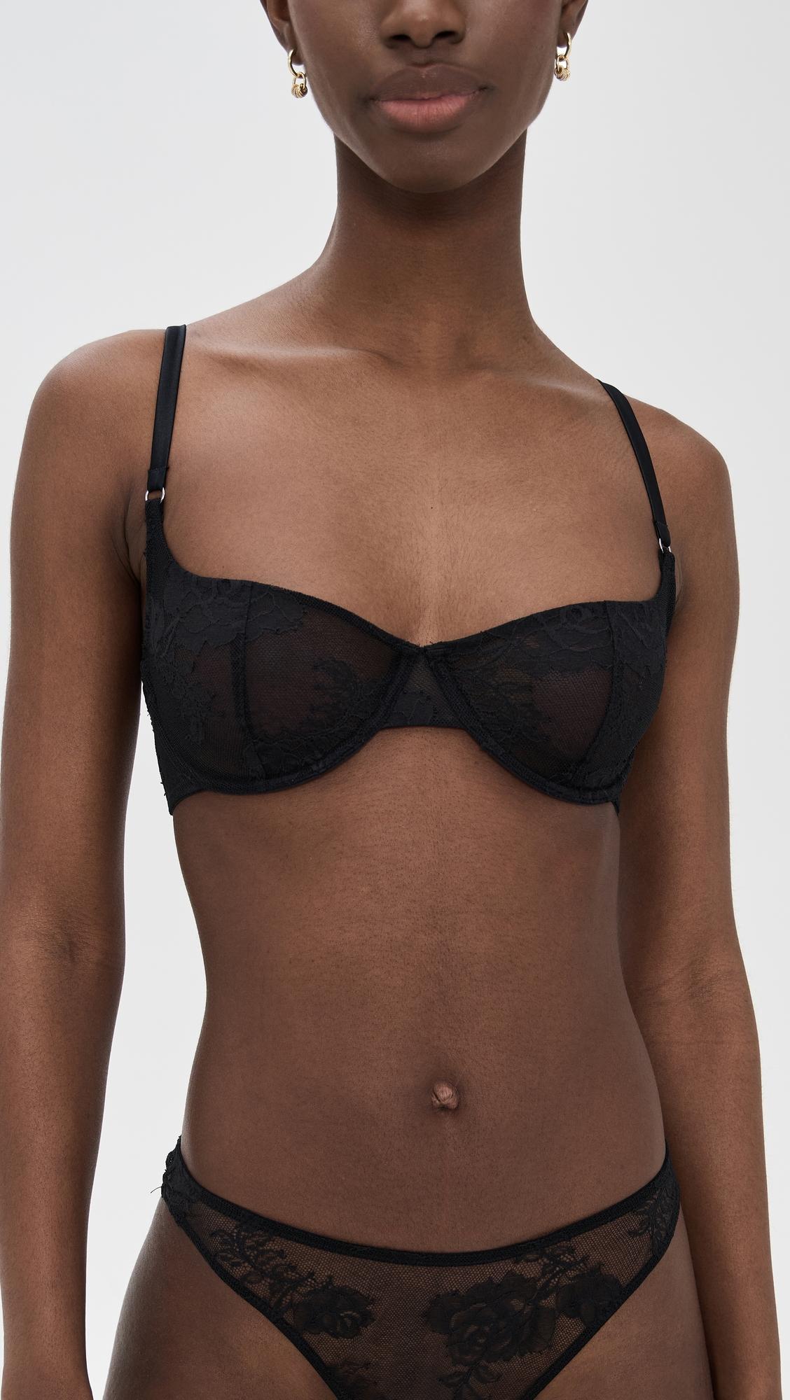 bouquet lace scooped balconette bra