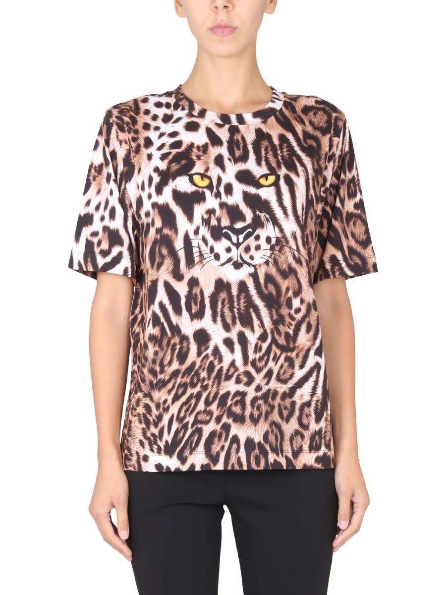 boutique moschino animal print t-shirt