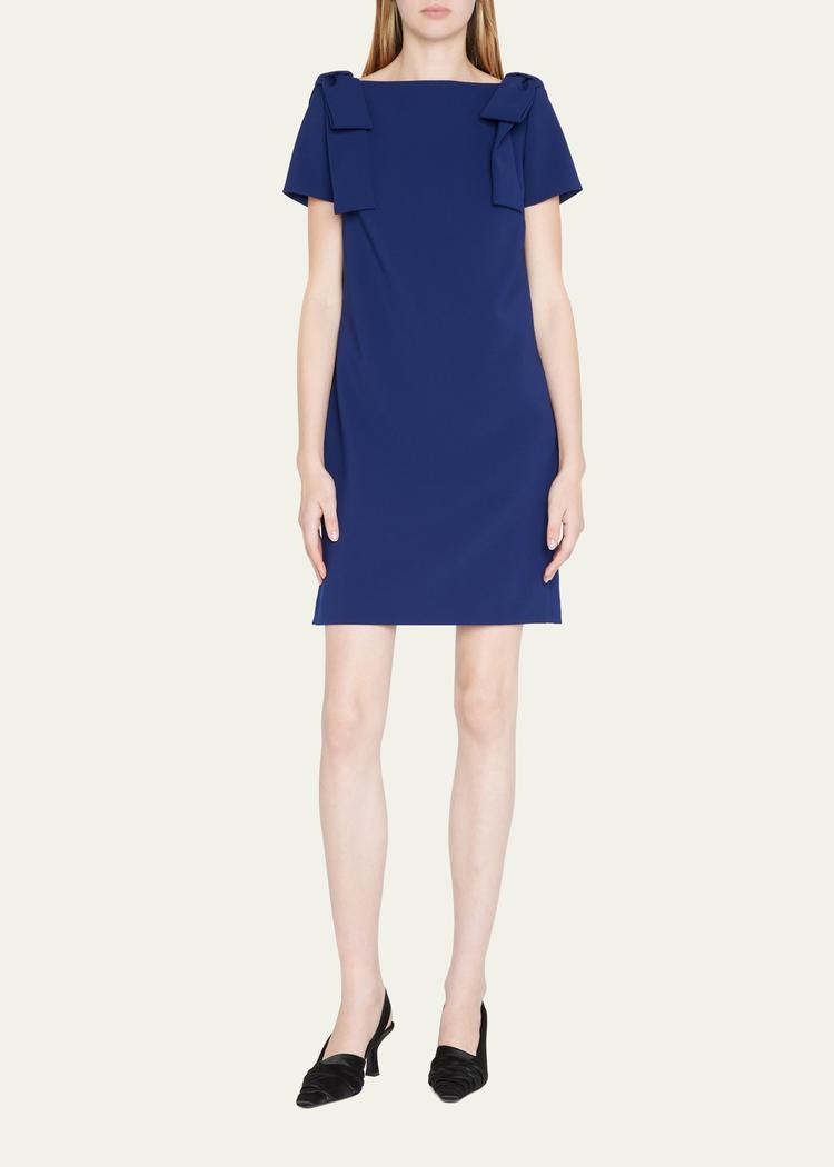 bow detail shift dress