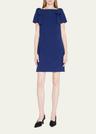 bow detail shift dress