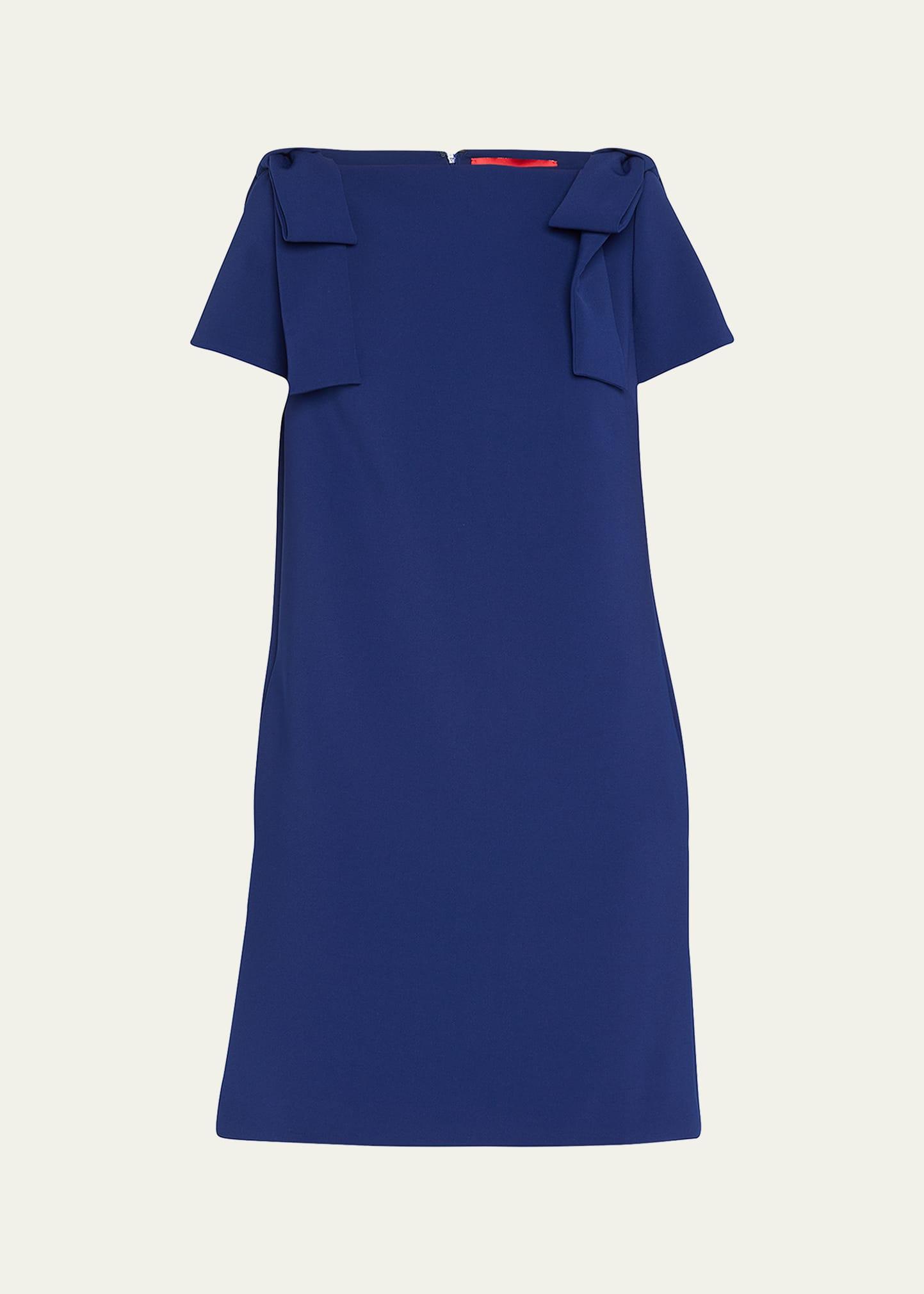 bow detail shift dress