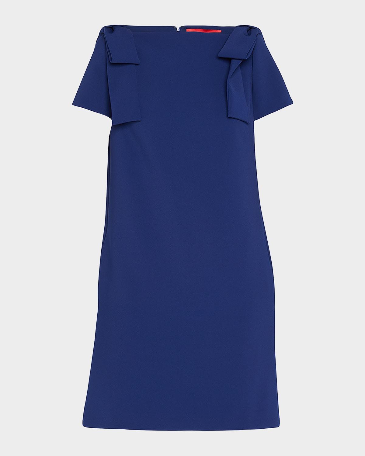 bow detail shift dress
