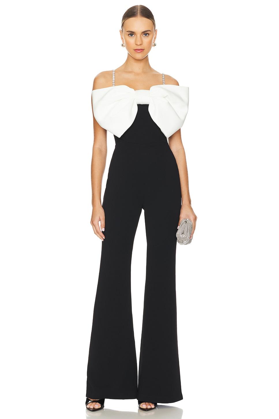 bow off the shoulder jumpsuit