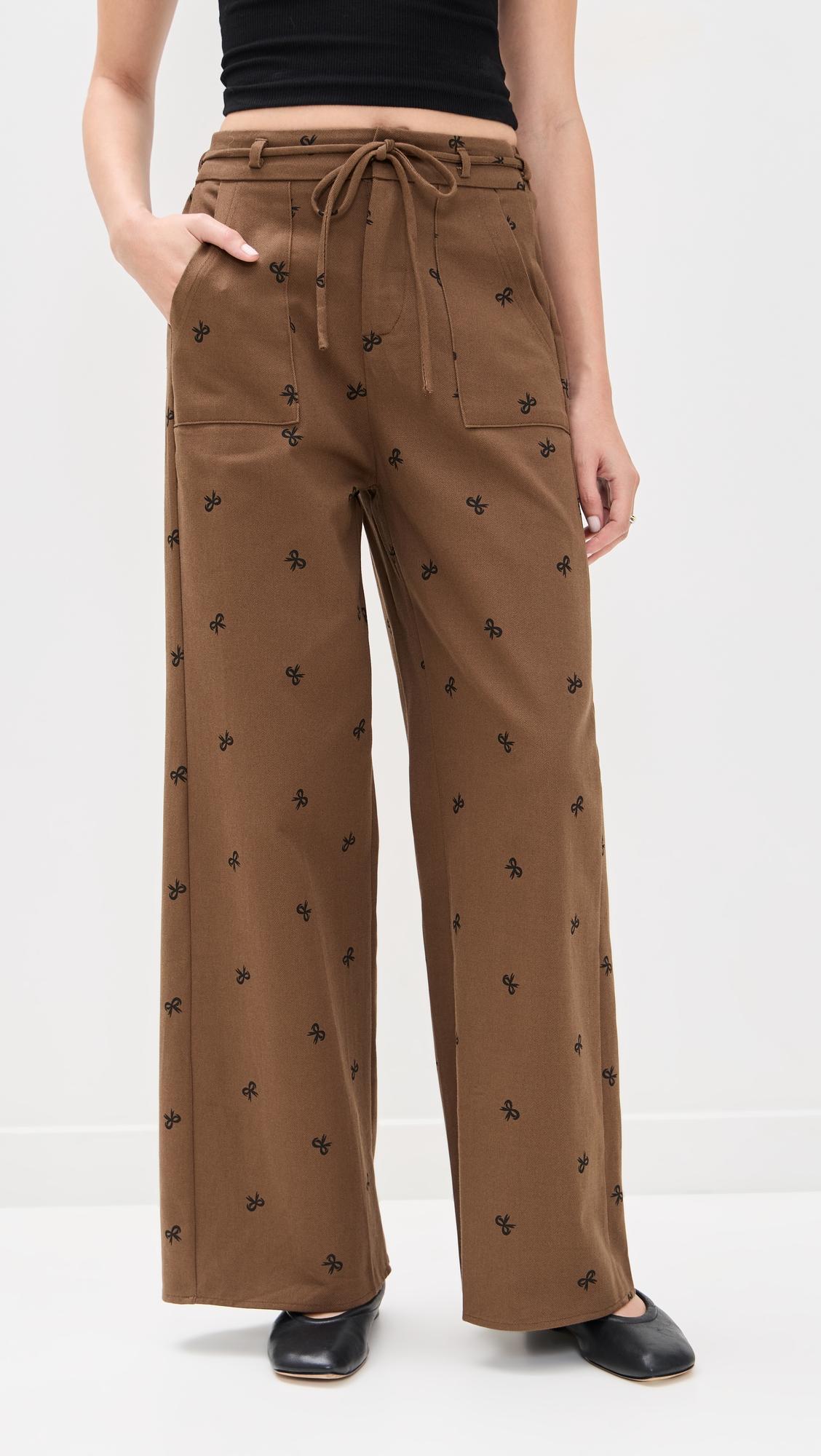 bow pattern pants